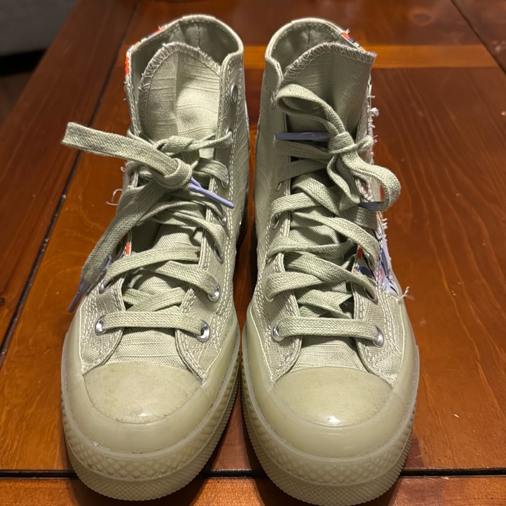 Converse green high tops